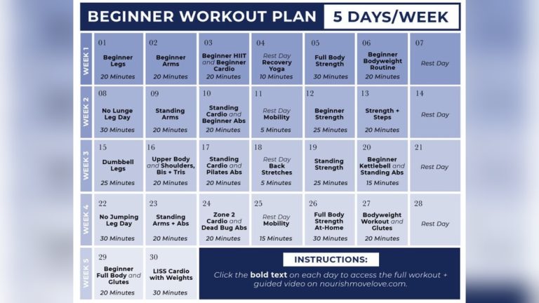 Beginner Workout Plan for Women